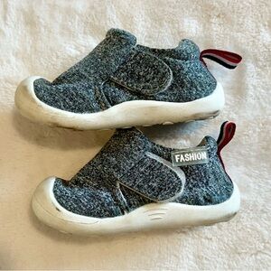 Kids Toddler Gray Slip-On Sneakers